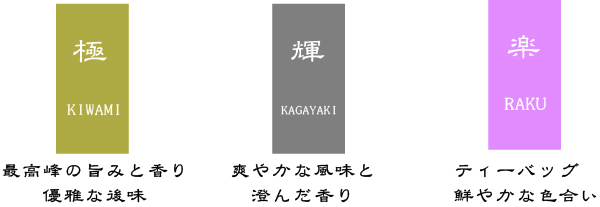 極シリーズは3種類